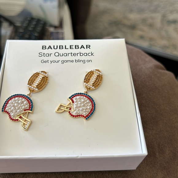 Baublebar Star quarterback, get your game bling on appr 2 inch drop earring - Picture 2 of 7